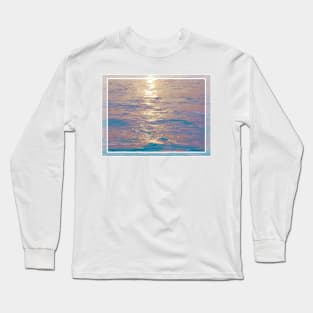 Blush sunset on a calm Indian beach: abstract nature photography Long Sleeve T-Shirt